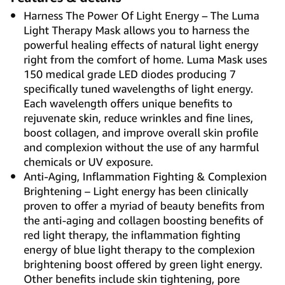 LUMA LED Skin Therapy Mask - Pure Daily Care. - Picture 6 of 8